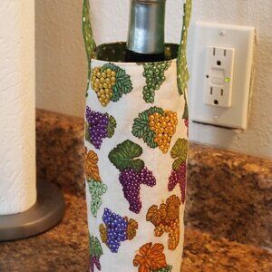 Handmade Wine Tote Bag Wine Bottle Bag Reusable Wine Bag Housewarming Gifts